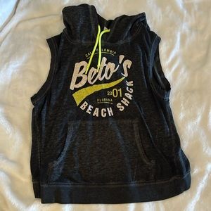 Zumba Sleeveless Hoodie open back EUC